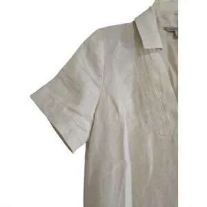 Banana Republic | Dresses | Banana Republic Cream Cruz Linen Maxi Shirt  Dress Small | Poshmark